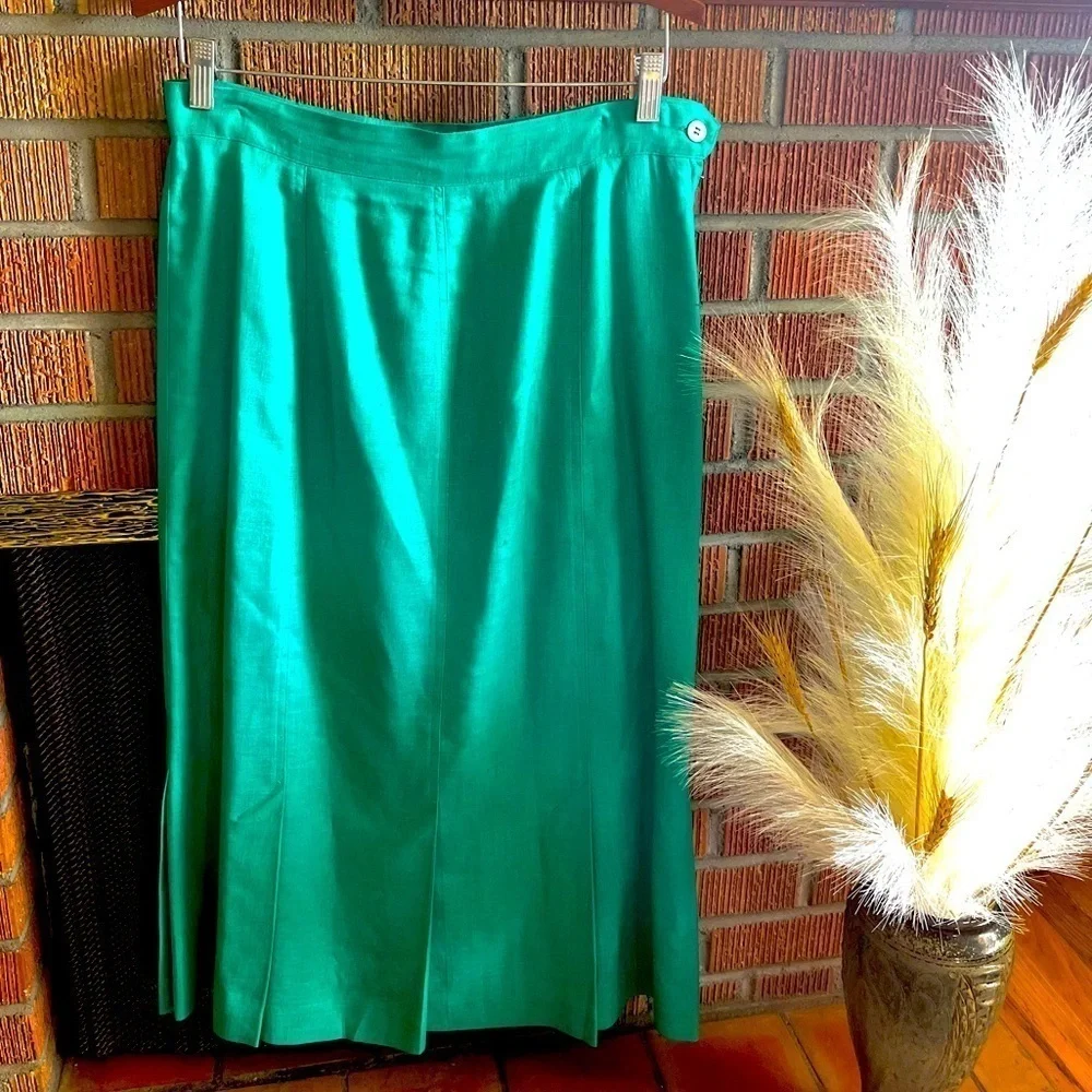 LIZ CLAIBORNE LINEN SKIRT - Picture 2 of 8